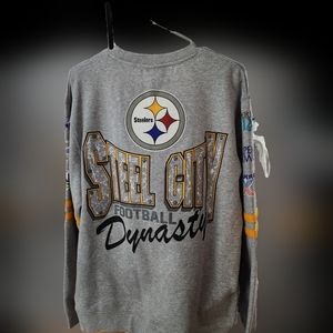 Mitchell and Ness Pittsburgh Steelers Fleece Crewneck Sweatshirt